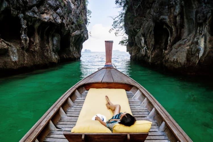 Longtail boat island hopping Koh Hong